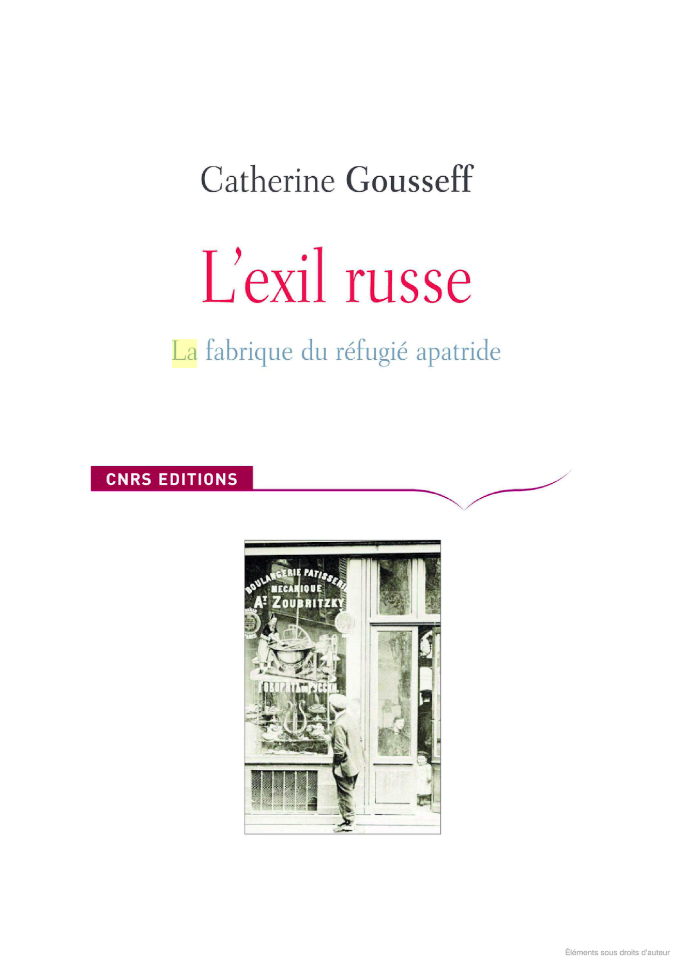 Couverture. L|exil russe - La fabrique du réfugié apatride (1920-1939). 2008-01-01